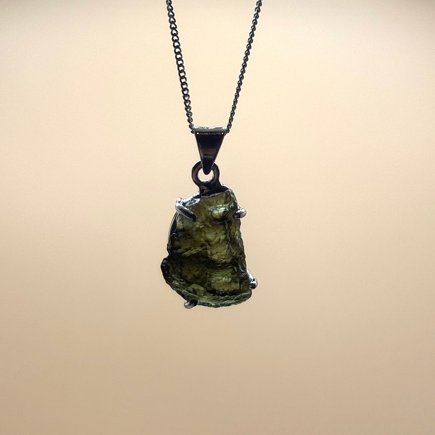 Moldavite Necklace Sterling Silver | TRANSFORMATION | EXPANSION | GROWTH