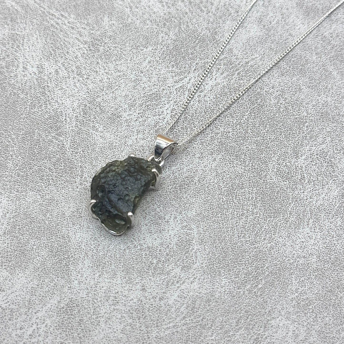 Moldavite Necklace Sterling Silver | TRANSFORMATION | EXPANSION | GROWTH