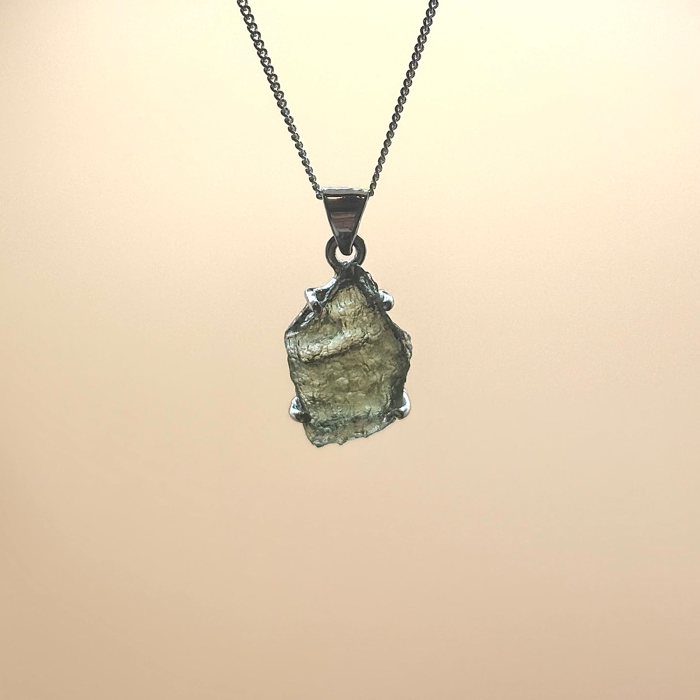 Moldavite Necklace Sterling Silver | TRANSFORMATION | EXPANSION | GROWTH