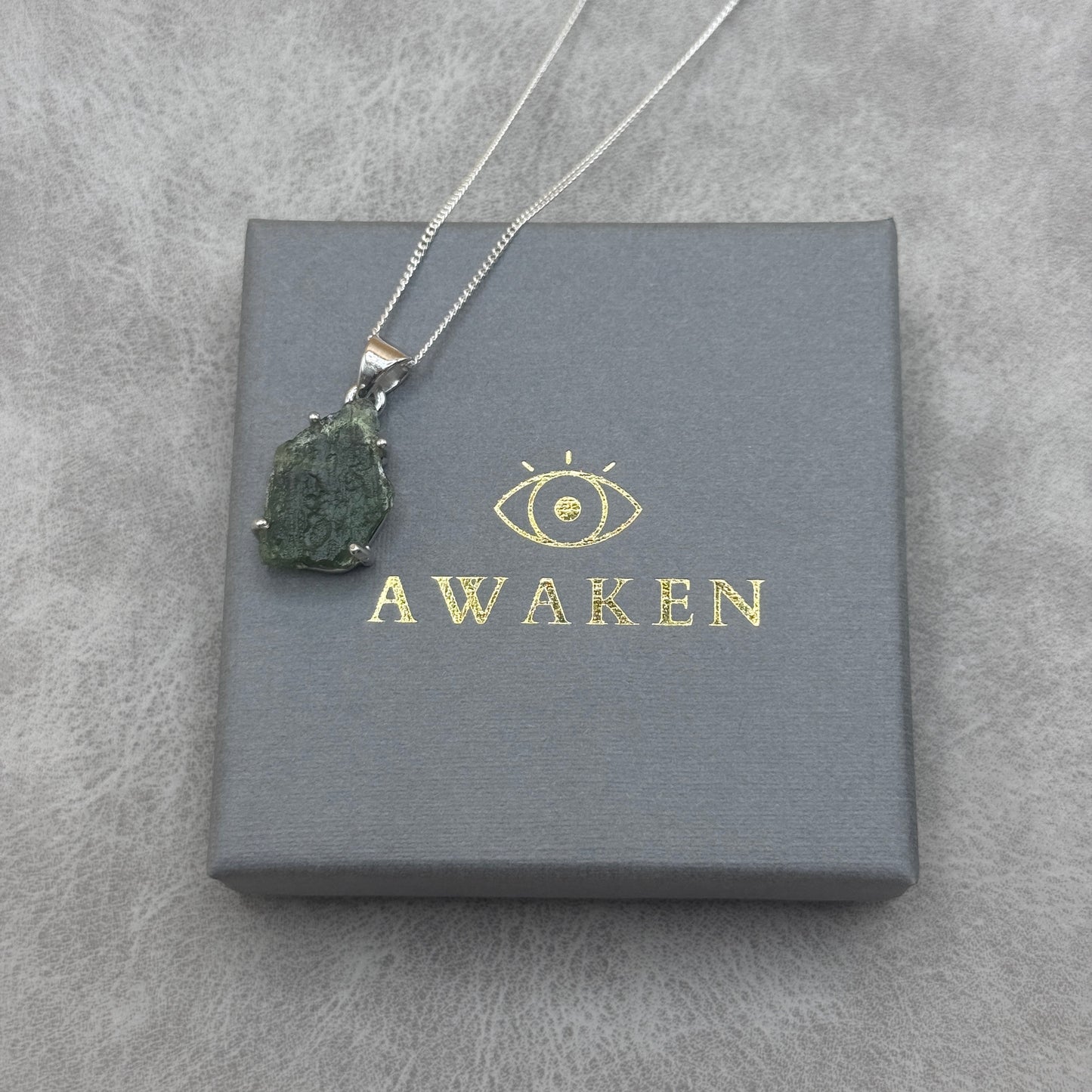 Moldavite Necklace Sterling Silver | TRANSFORMATION | EXPANSION | GROWTH