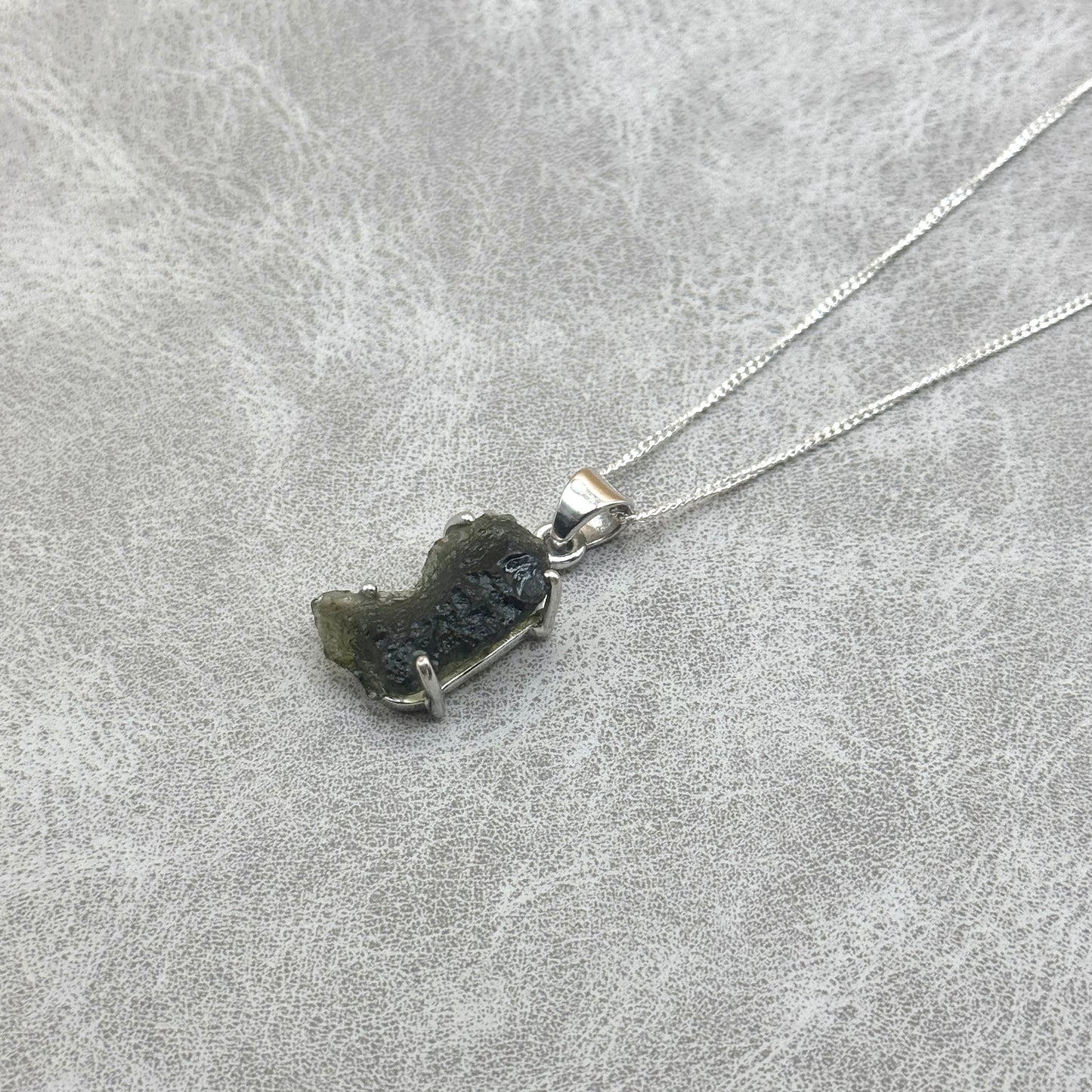 Moldavite Necklace Sterling Silver | TRANSFORMATION | EXPANSION | GROWTH