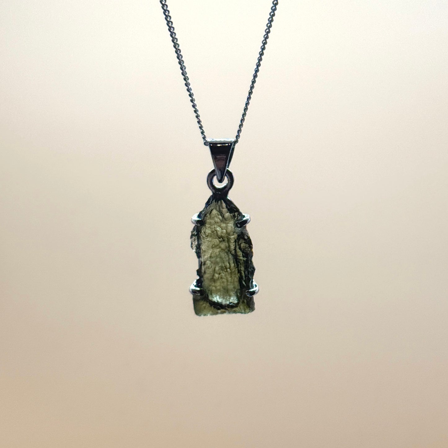 Moldavite Necklace Sterling Silver | TRANSFORMATION | EXPANSION | GROWTH