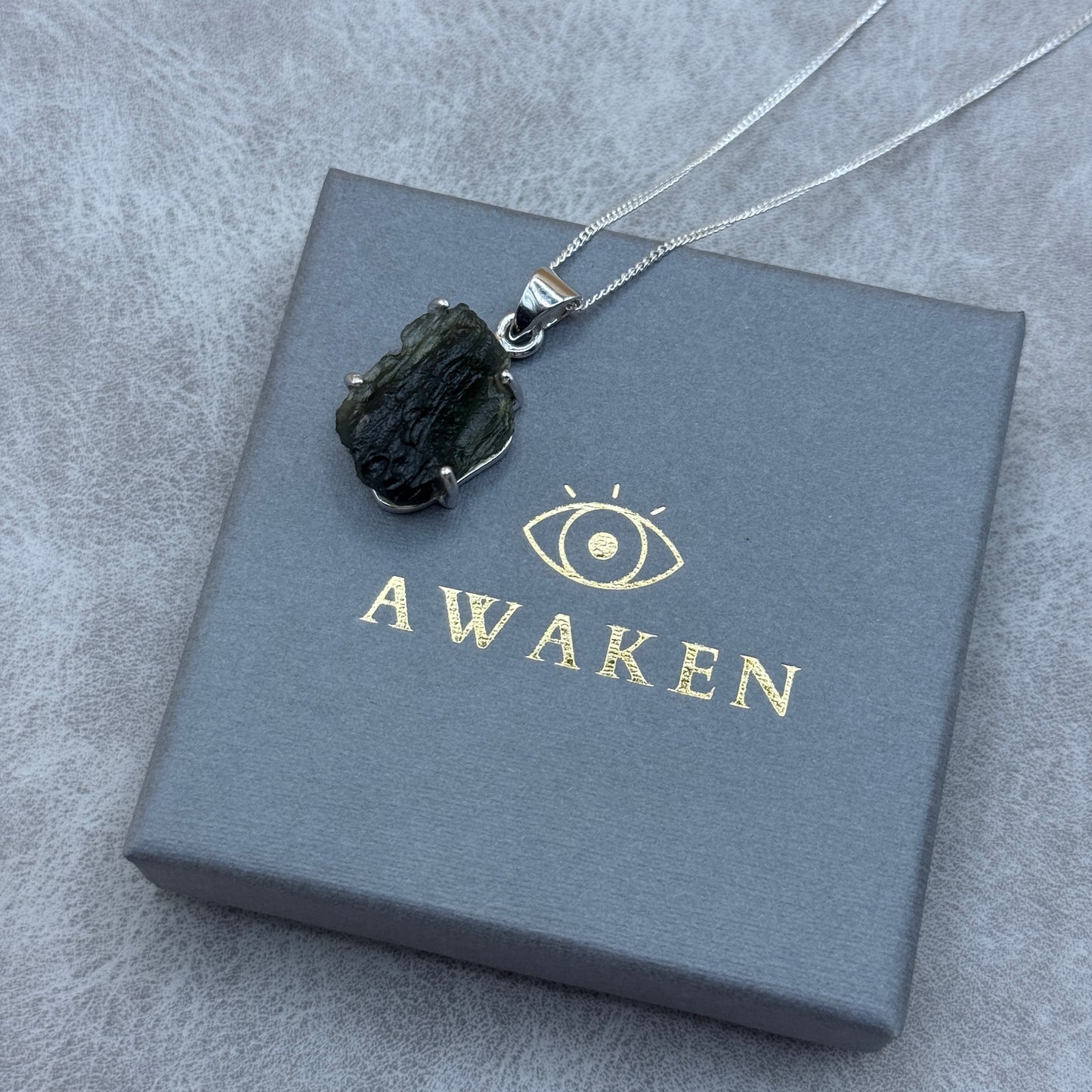 Moldavite Necklace Sterling Silver | TRANSFORMATION | EXPANSION | GROWTH