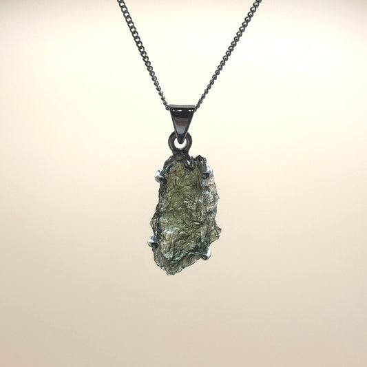 Moldavite Necklace Sterling Silver | TRANSFORMATION | EXPANSION | GROWTH