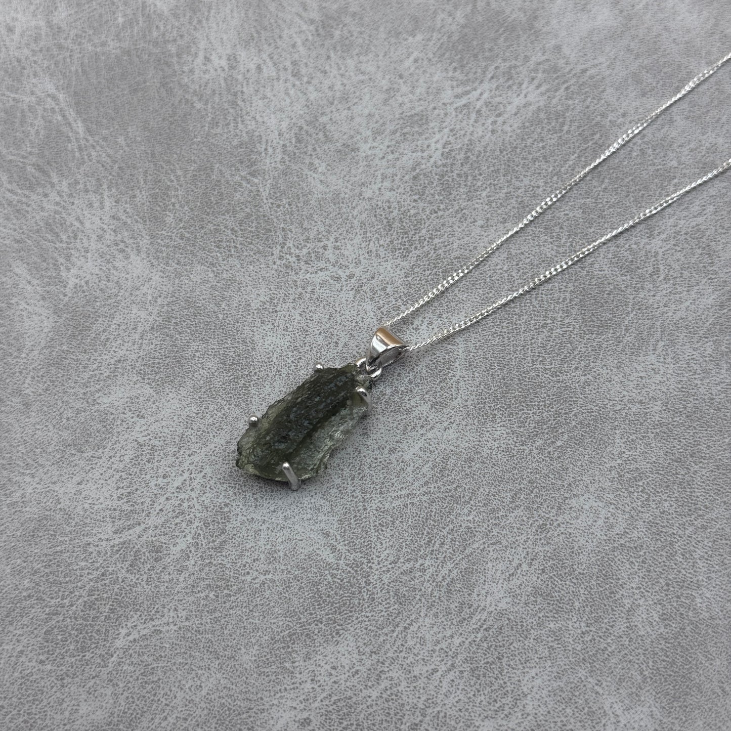 Moldavite Necklace Sterling Silver | TRANSFORMATION | EXPANSION | GROWTH