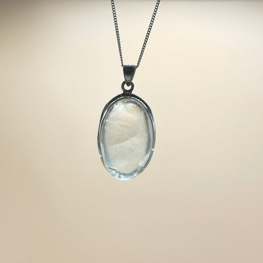 Sterling Silver 925 Libyan Desert Glass Necklace | TRANSFORMATION | ABUNDANCE | INSPIRATION