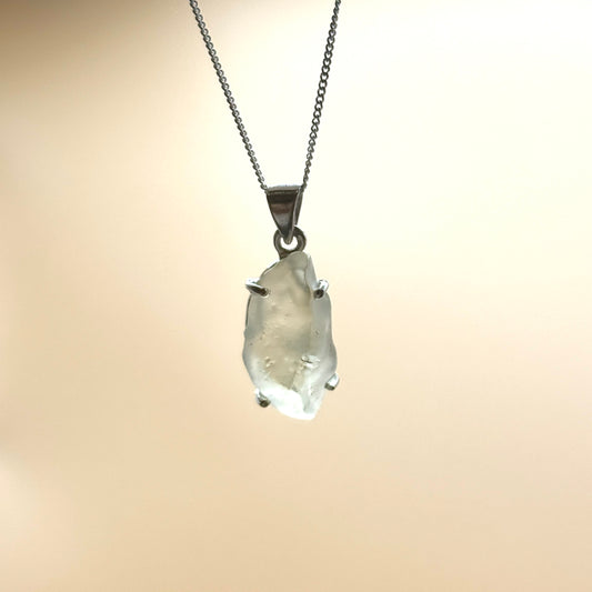 Sterling Silver 925 Libyan Desert Glass Necklace | TRANSFORMATION | ABUNDANCE | INSPIRATION