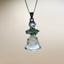 PRE-ORDER: Moldavite, Herkimer Diamond & Libyan Necklace Sterling Silver
