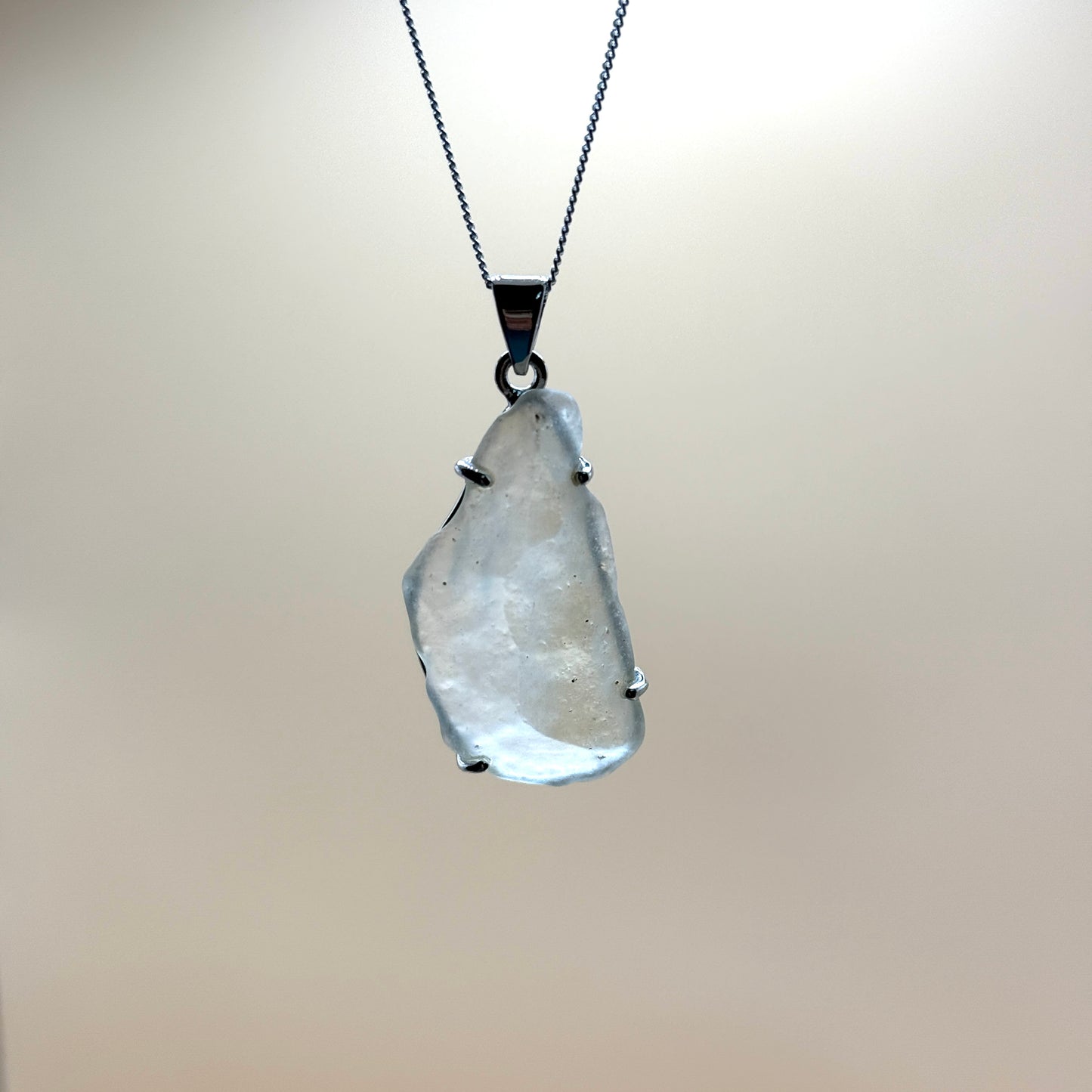 Sterling Silver 925 Libyan Desert Glass Necklace | TRANSFORMATION | ABUNDANCE | INSPIRATION