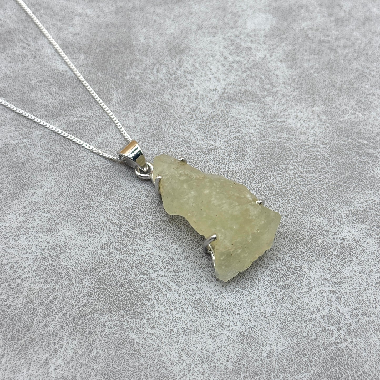 Sterling Silver 925 Libyan Desert Glass Necklace | TRANSFORMATION | ABUNDANCE | INSPIRATION