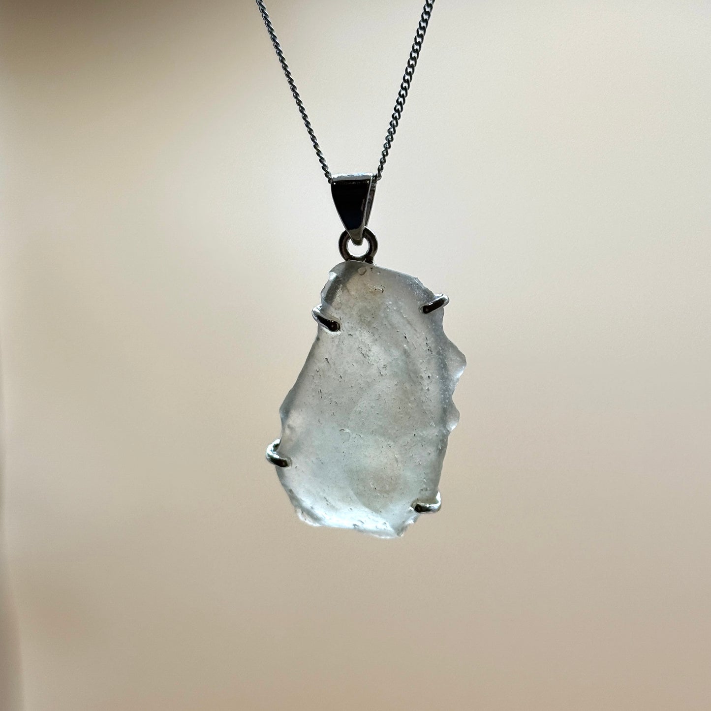 Sterling Silver 925 Libyan Desert Glass Necklace | TRANSFORMATION | ABUNDANCE | INSPIRATION