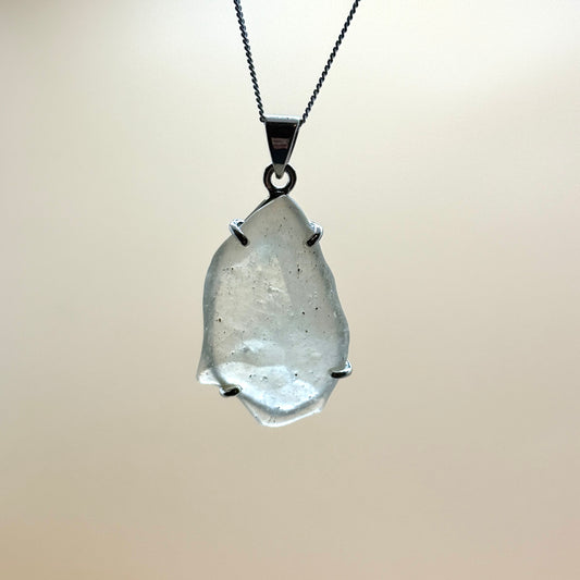 Sterling Silver 925 Libyan Desert Glass Necklace | TRANSFORMATION | ABUNDANCE | INSPIRATION