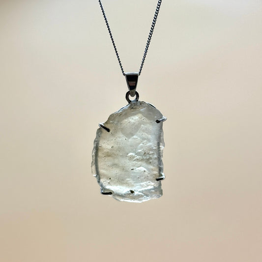 Sterling Silver 925 Libyan Desert Glass Necklace | TRANSFORMATION | ABUNDANCE | INSPIRATION