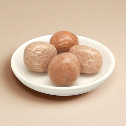 Peach Moonstone Tumble Stone | Divine feminine | Boundaries | Hormones