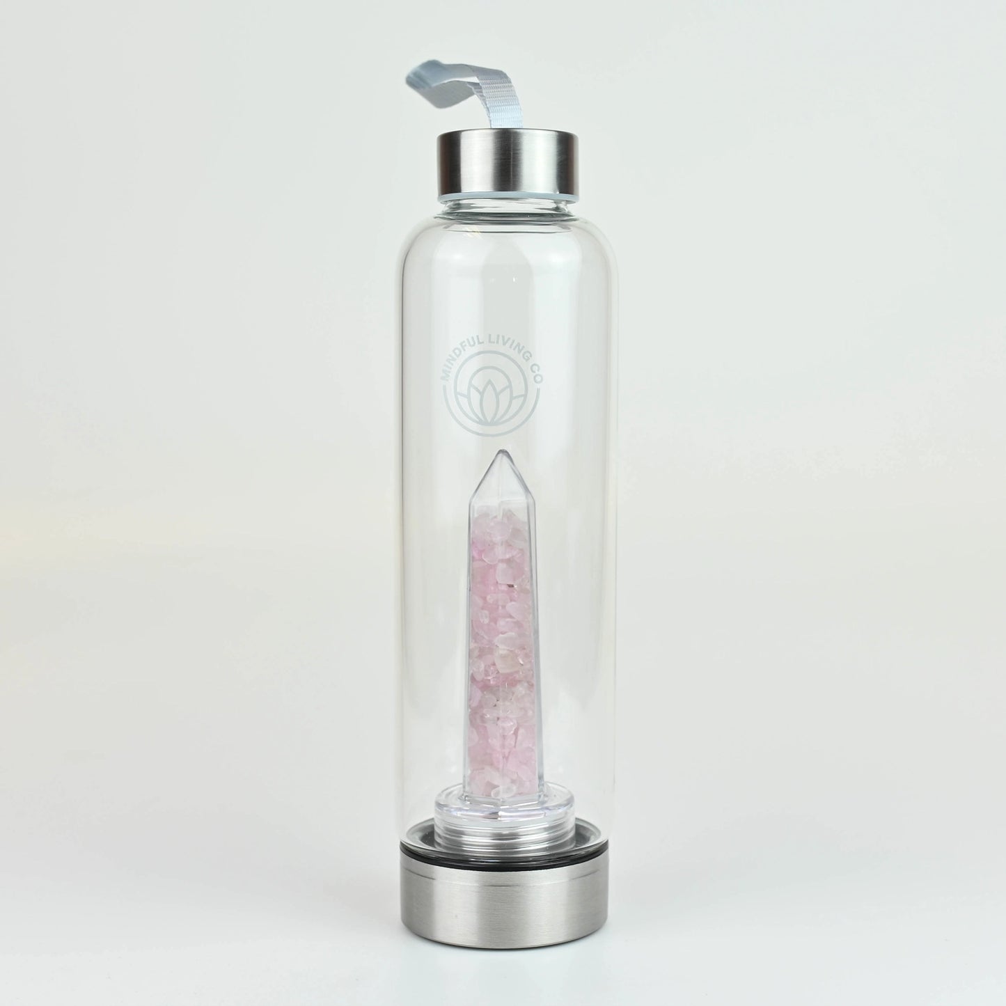 Rose Quartz Elixir Capsule Bottle filled with Crystal Chips