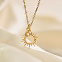 The 'Sunburst' Gold Citrine Necklace