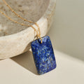 Awaken gold lapis lazuli gemstone necklace