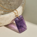 Amethyst gold crystal gemstone necklace
