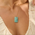 The 'Thea' Amazonite Gold Necklace | Emotional Balance | Power | Authenticity