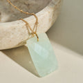 Aquamarine gold pendant
