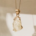 Awaken Libyan desert glass gold necklace authentic pendant crystal jewellery