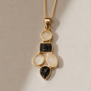 Awaken libyan and black tektite necklace