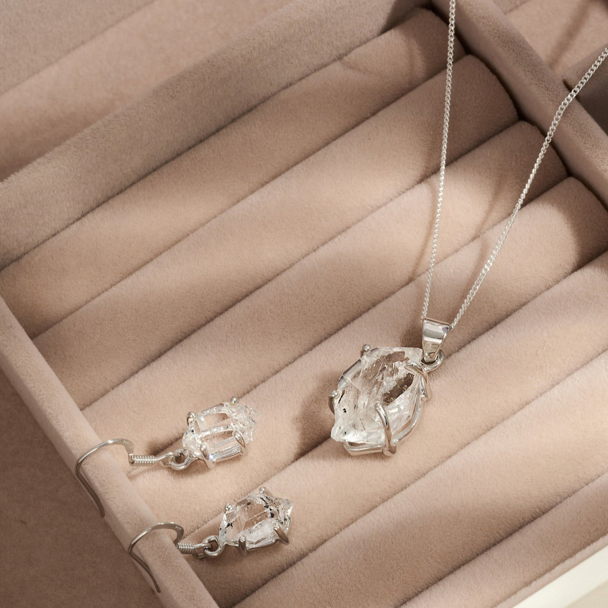 Herkimer Diamond Dangly Earrings