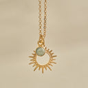 The 'Sunburst' Gold Aquamarine Necklace