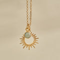 The 'Sunburst' Gold Aquamarine Necklace