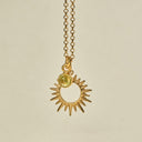 The 'Sunburst' Gold Peridot Necklace