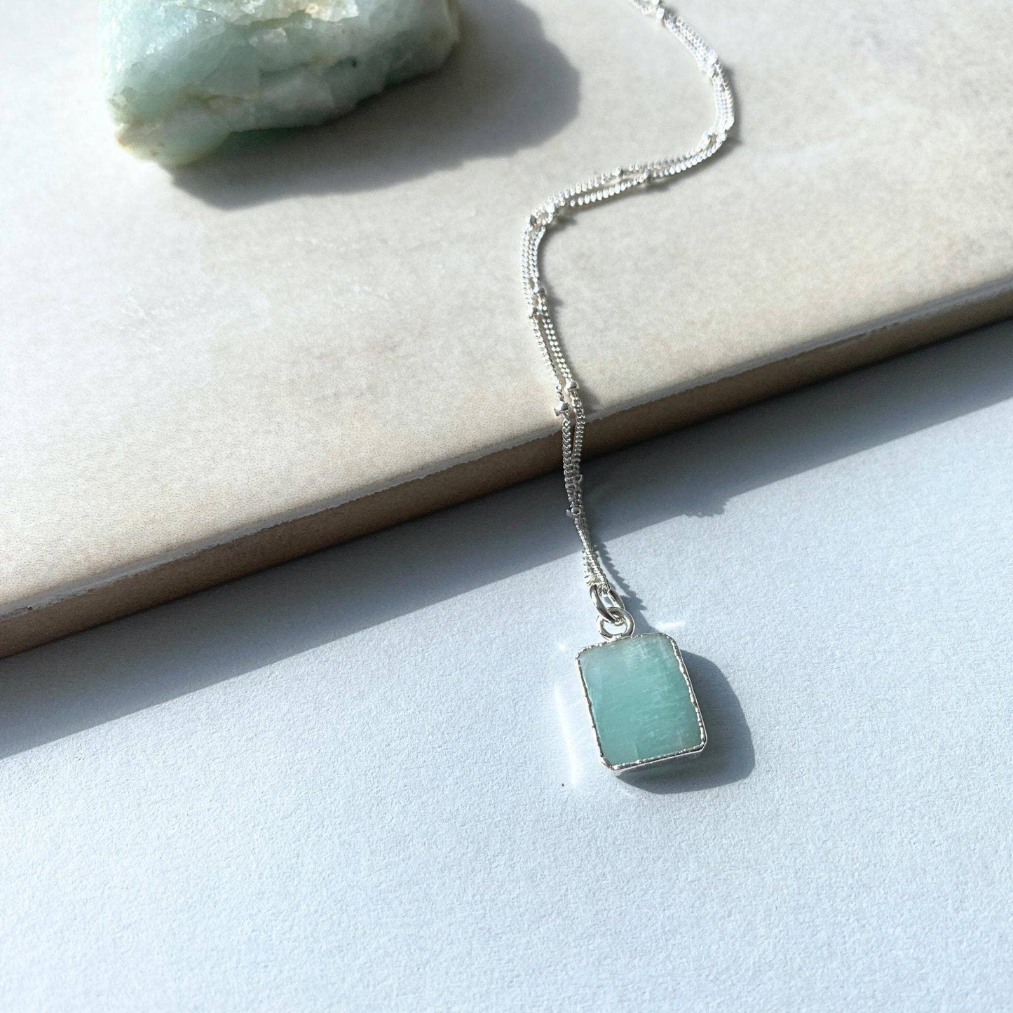 Aquamarine Sterling Silver Necklace