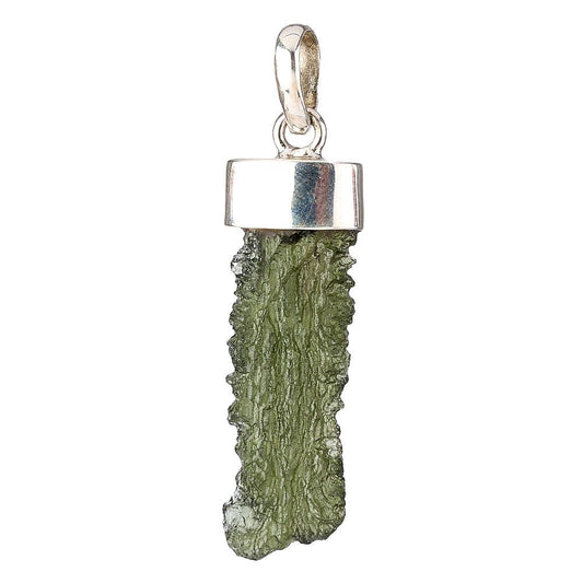 Moldavite Necklace Sterling Silver 3.6g Chlum