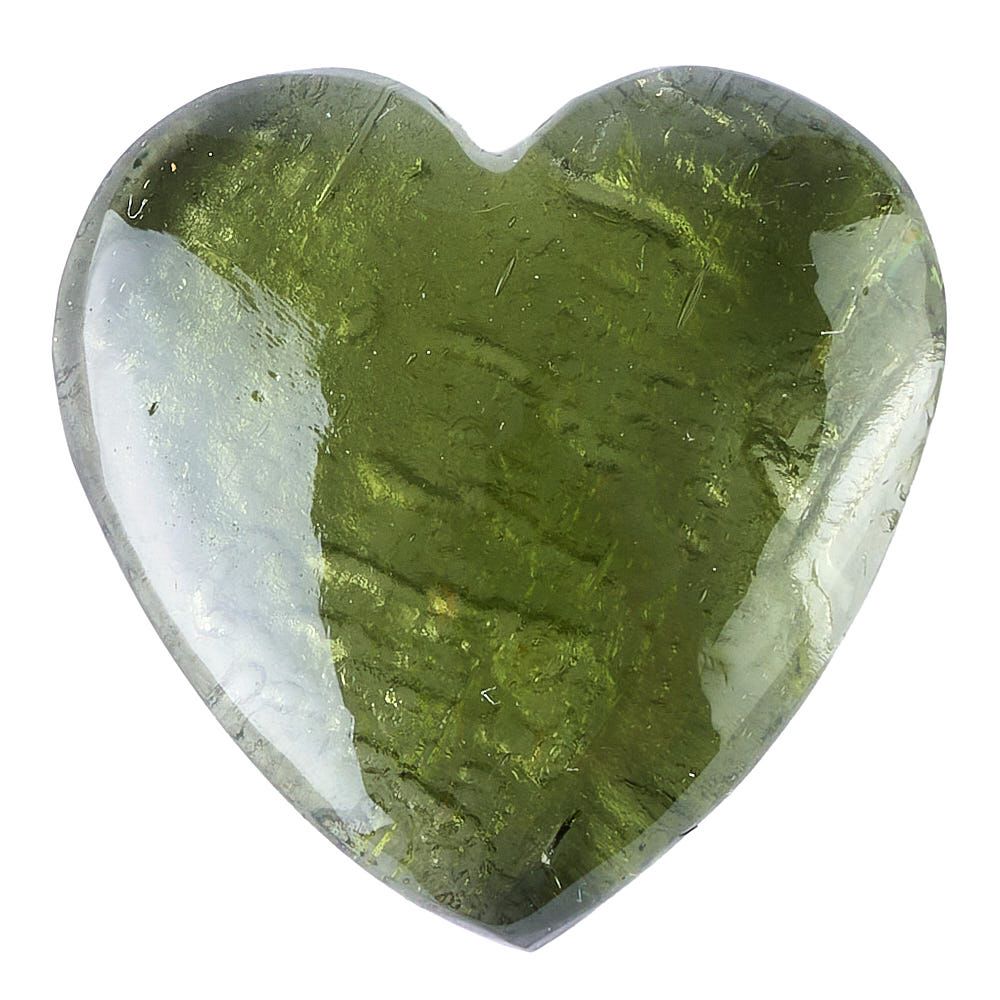 Moldavite Polished Heart Carving 1.75g