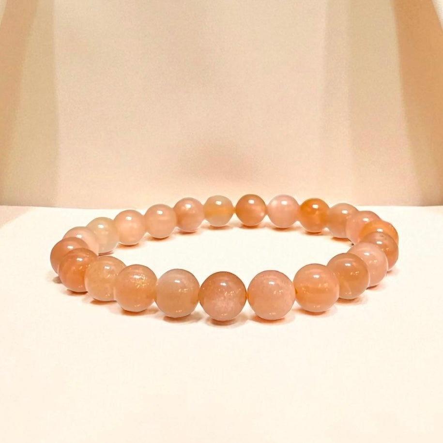 Peach Moonstone Bracelet | Intuition | Divine Feminine | Motherhood